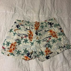 Old navy tropical print linen shorts